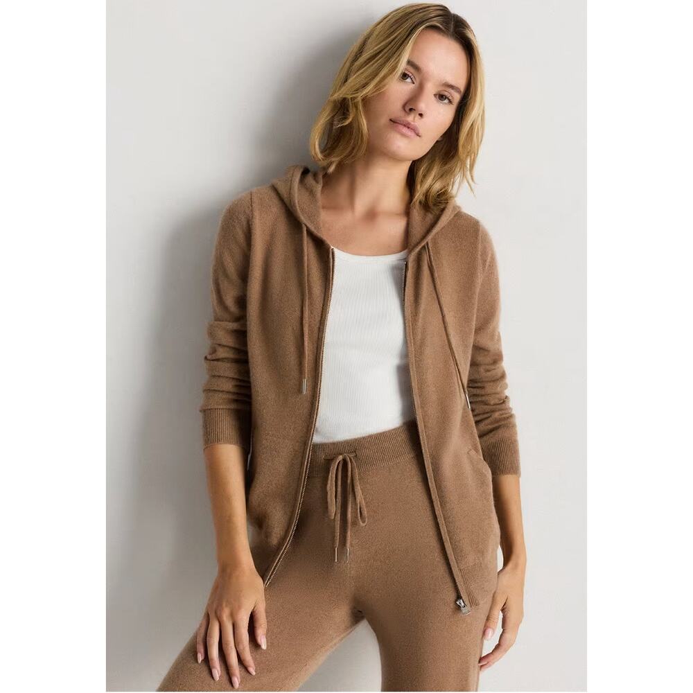 Quince Mongolian Cashmere Full-Zip Hoodie Size XS NWT
